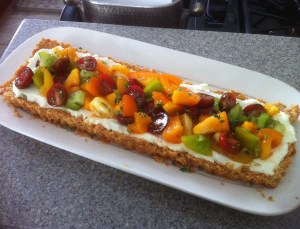 If you love goat cheese this is an impressive dish with your summer heirloom tomatoes.